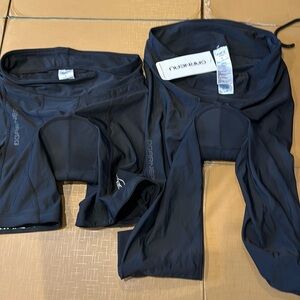 Black womens Biking pants. 1 short and 1 long.